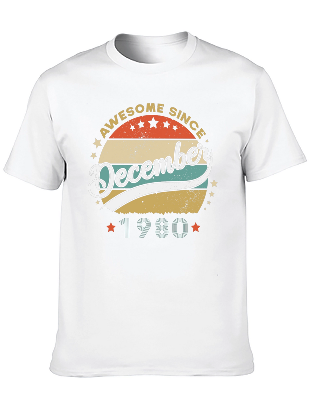 Awesome Since December 1980 Black T-Shirt