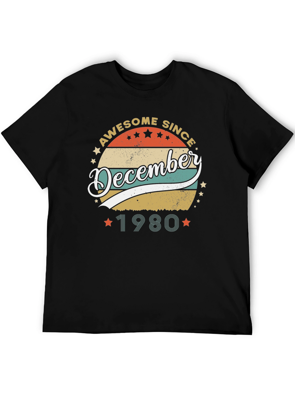 Awesome Since December 1980 Black T-Shirt