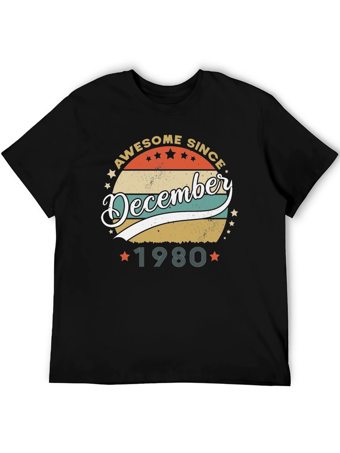 Awesome Since December 1980 Black T-Shirt