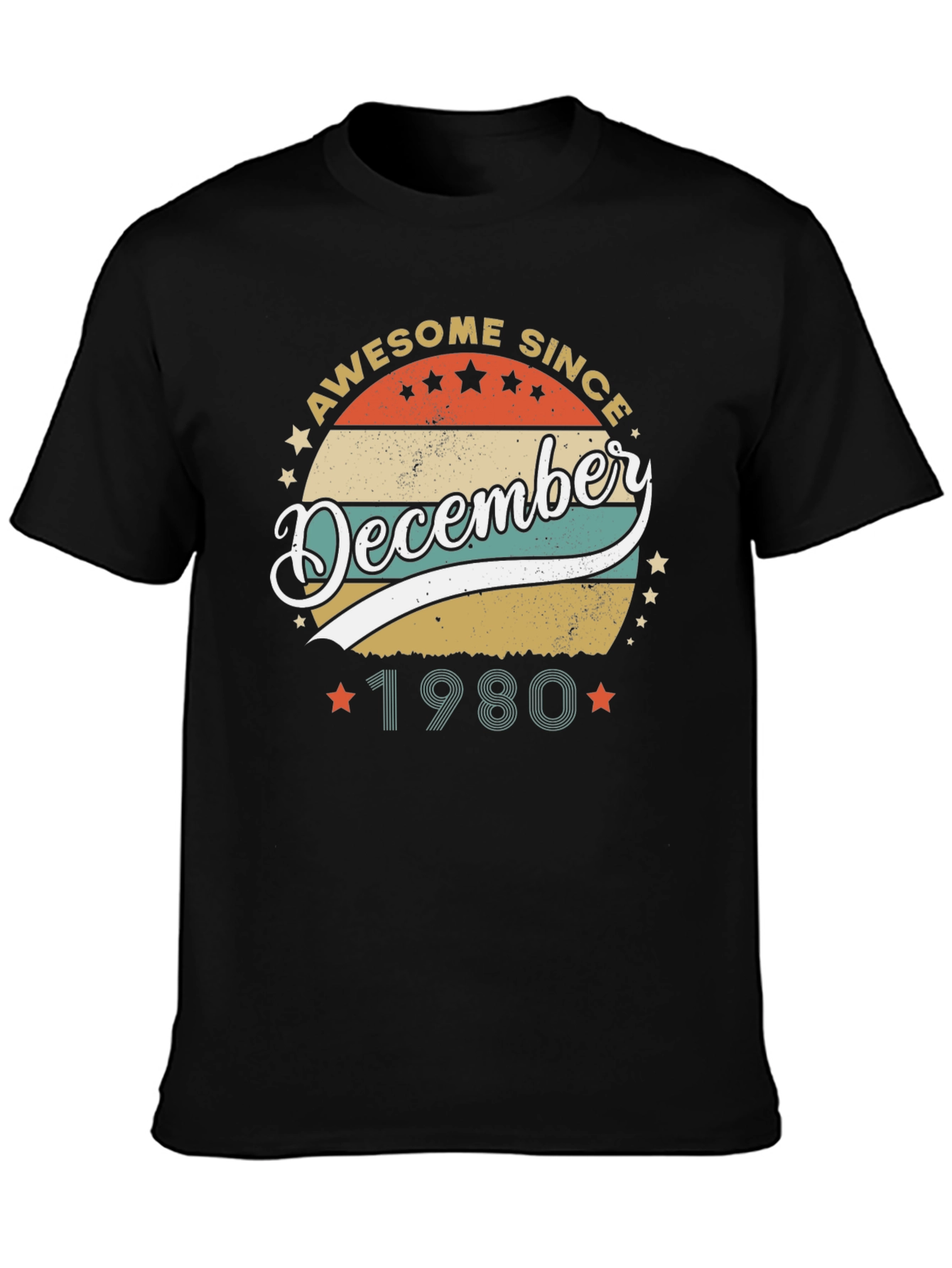 Awesome Since December 1980 Black T-Shirt