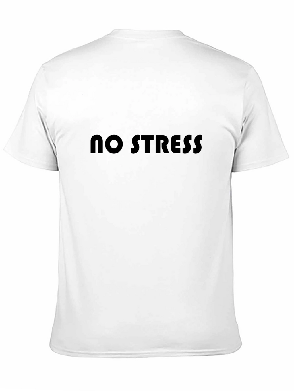 No Stress Black T-Shirt Relaxed Fit