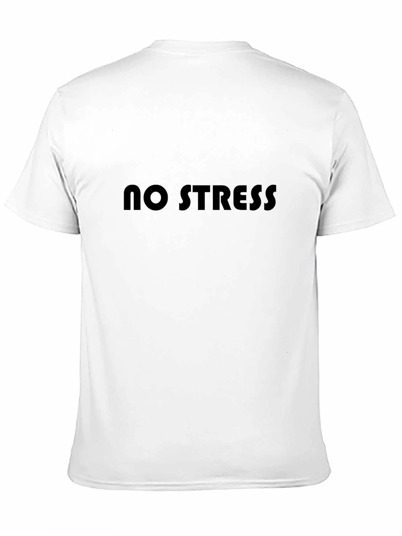 No Stress Black T-Shirt Relaxed Fit