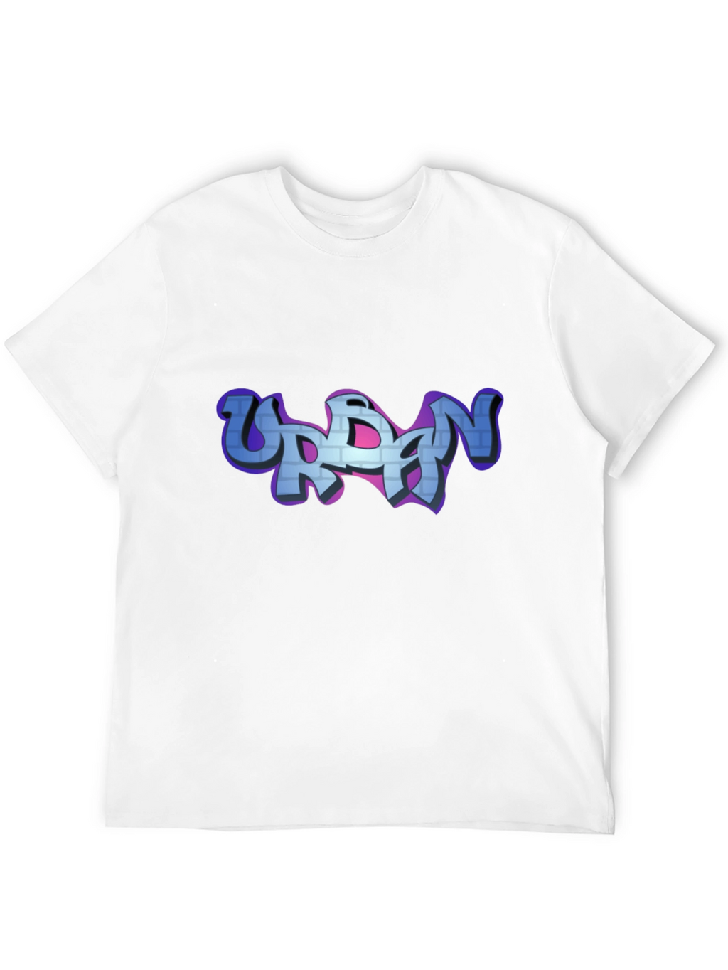 Urban Graffiti Style Graphic Tee - Black