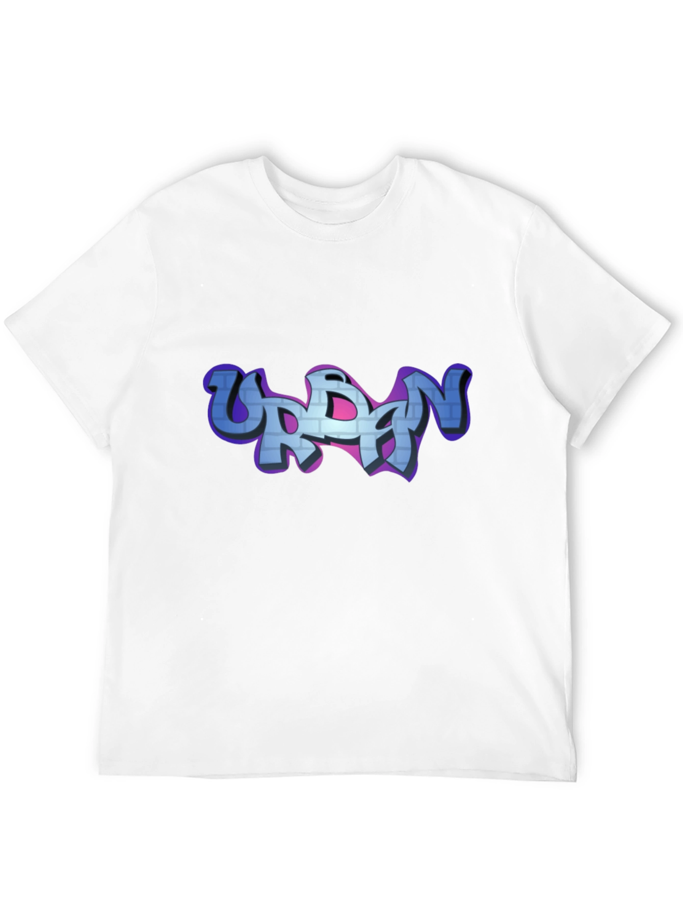 Urban Graffiti Style Graphic Tee - Black