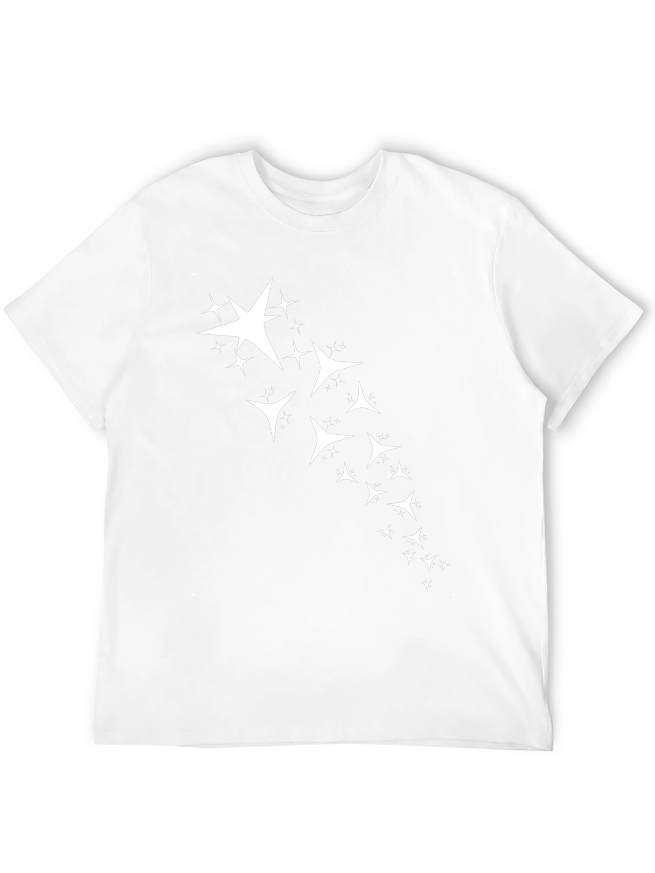 Stylish Black T-Shirt with Star Graphic Print