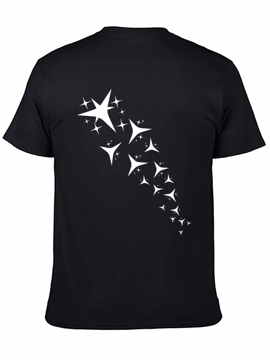 Stylish Black T-Shirt with Star Graphic Print