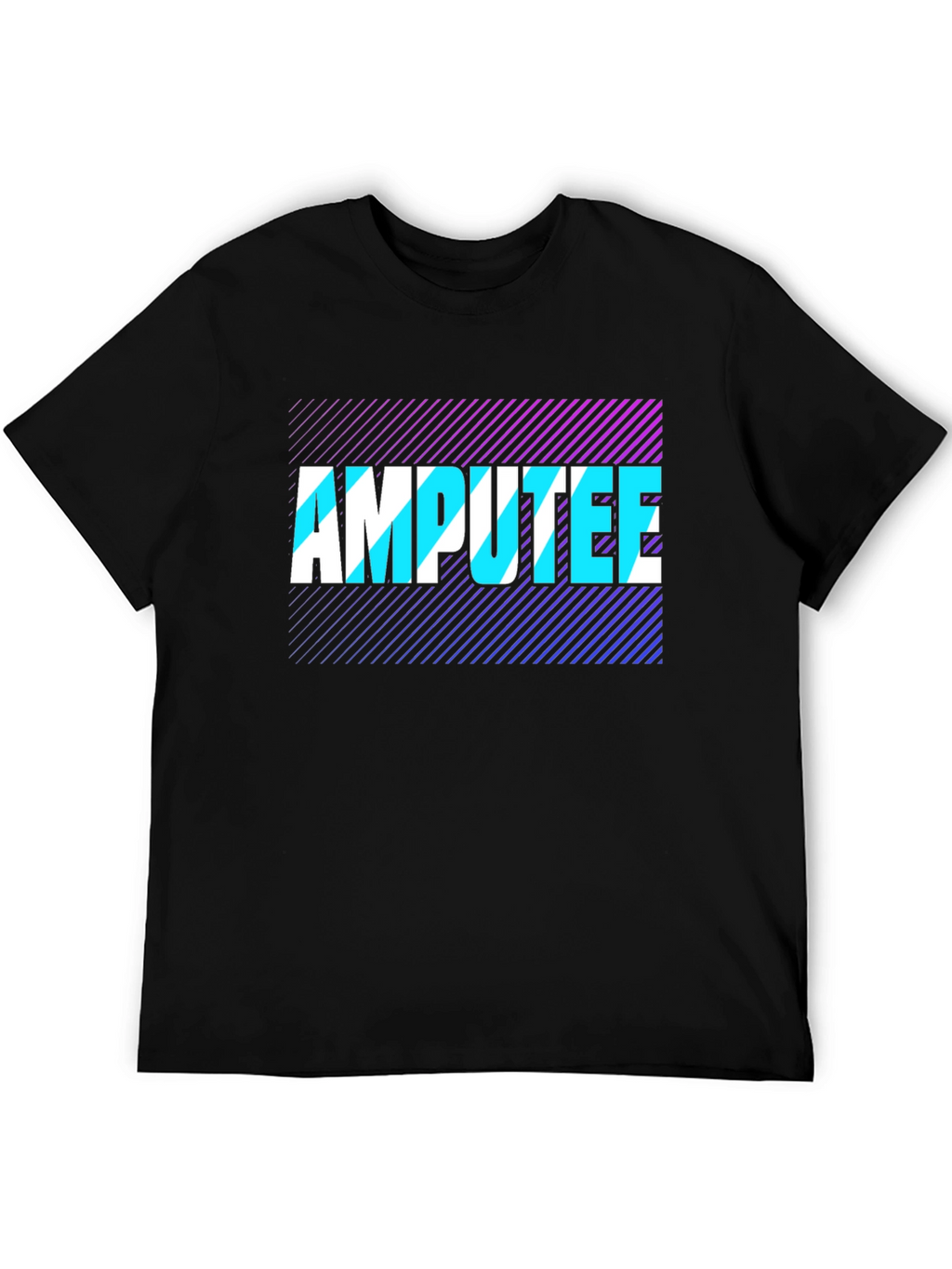 Amputee Graphic Tee - Black Cotton T-Shirt