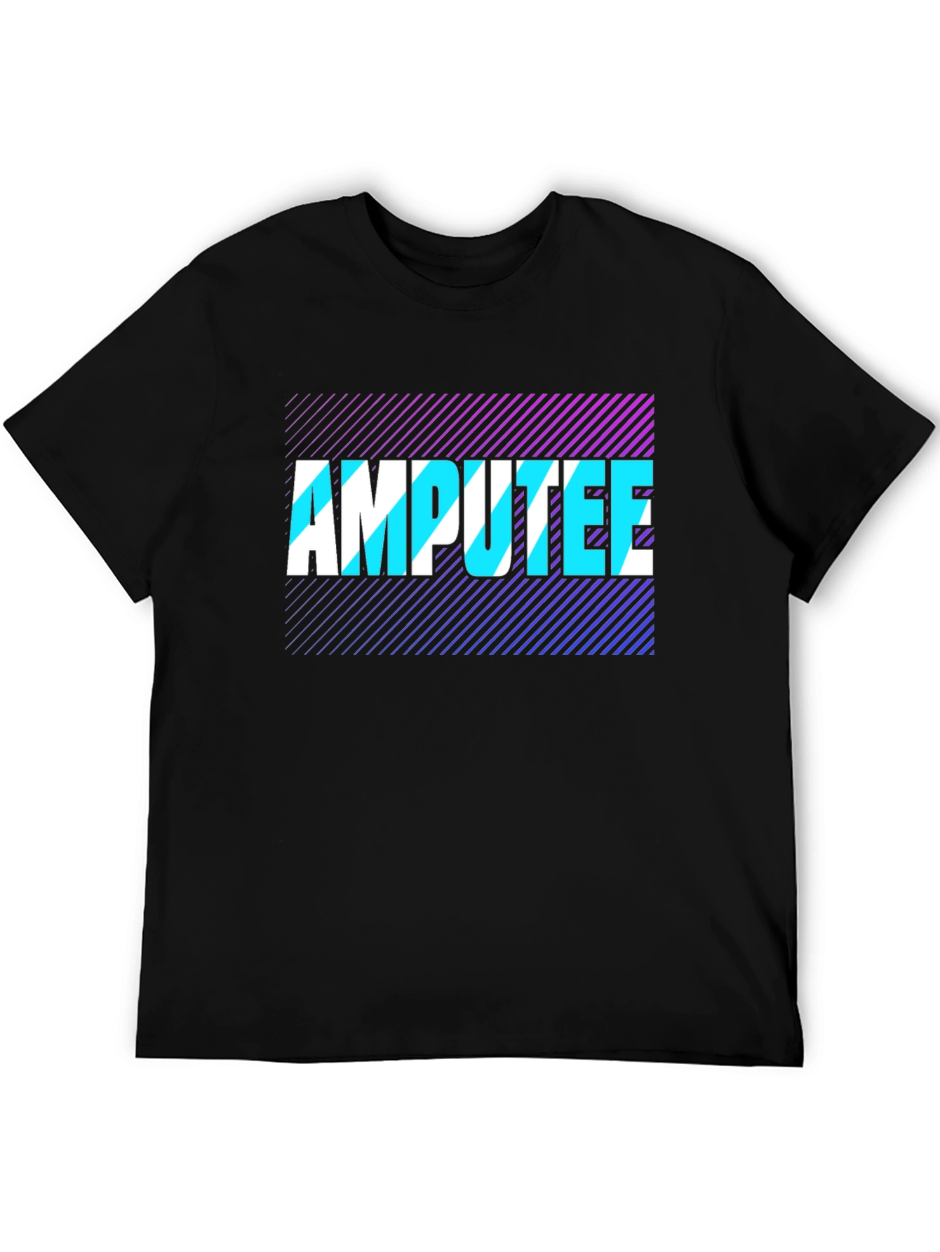 Amputee Graphic Tee - Black Cotton T-Shirt