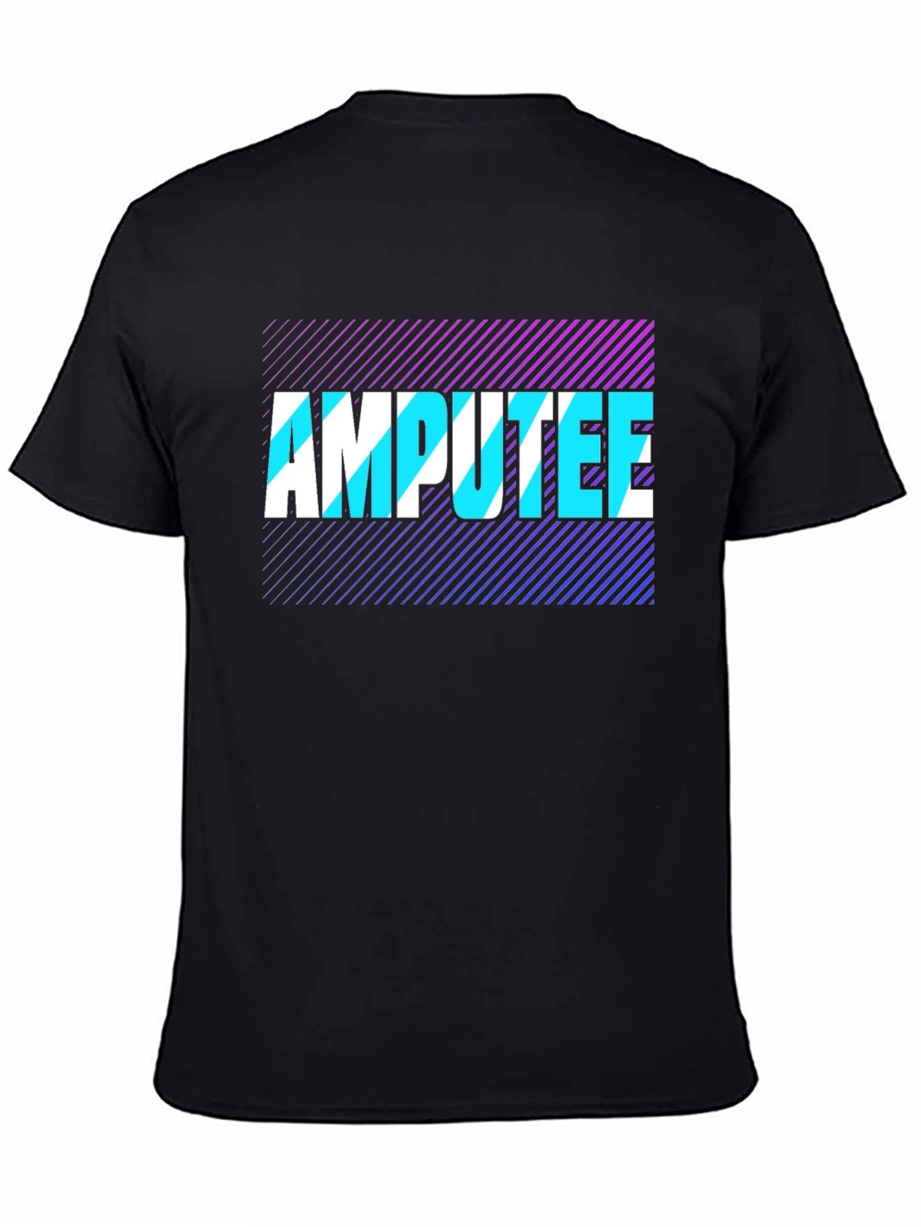 Amputee Graphic Tee - Black Cotton T-Shirt