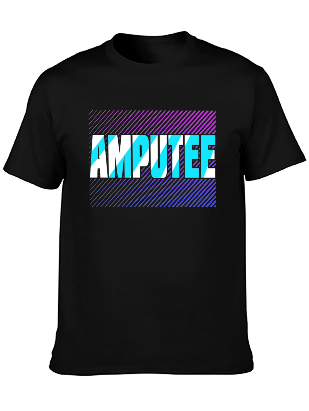 Amputee Graphic Tee - Black Cotton T-Shirt