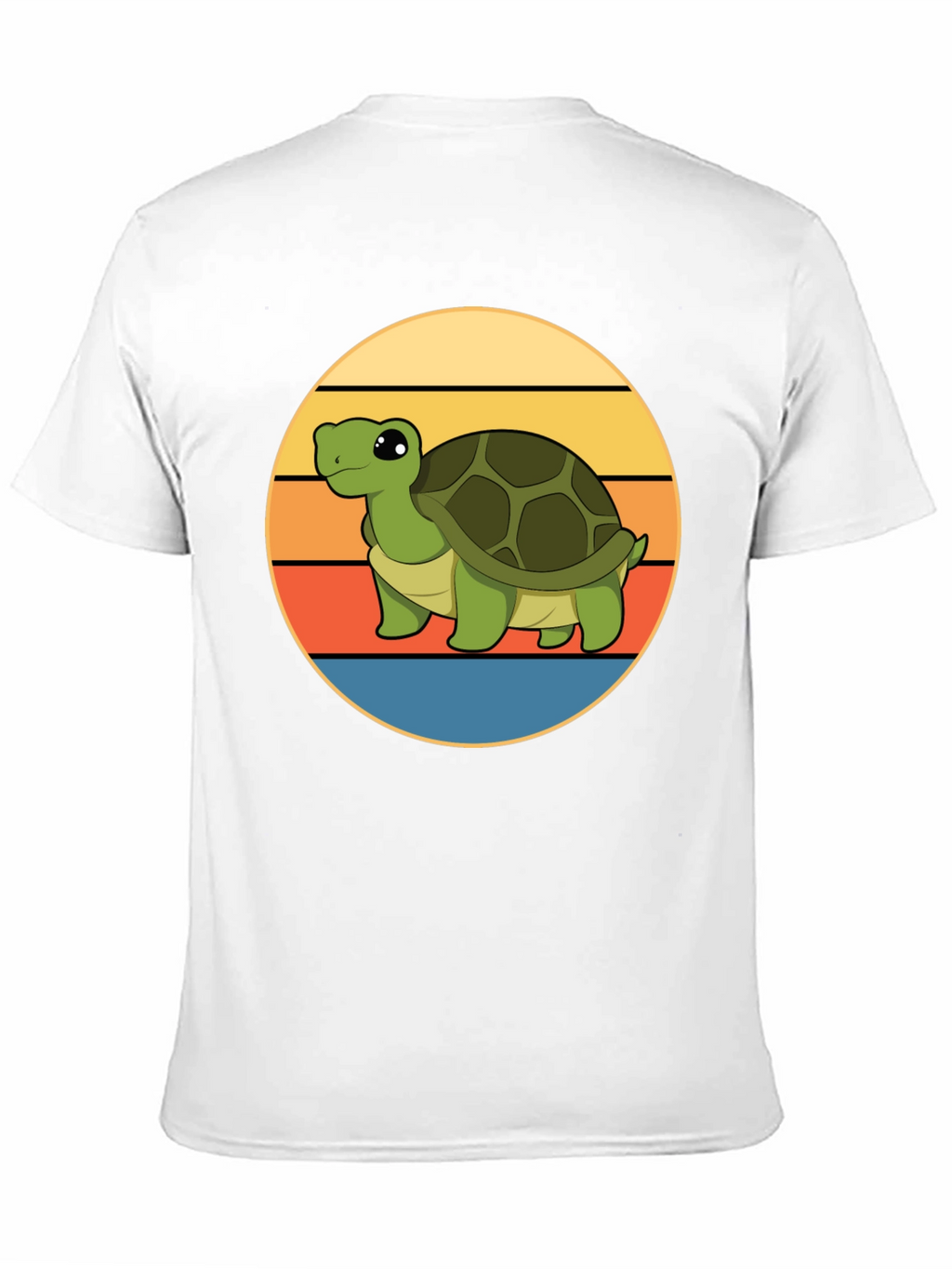 Cute Turtle Sunset Graphic T-Shirt