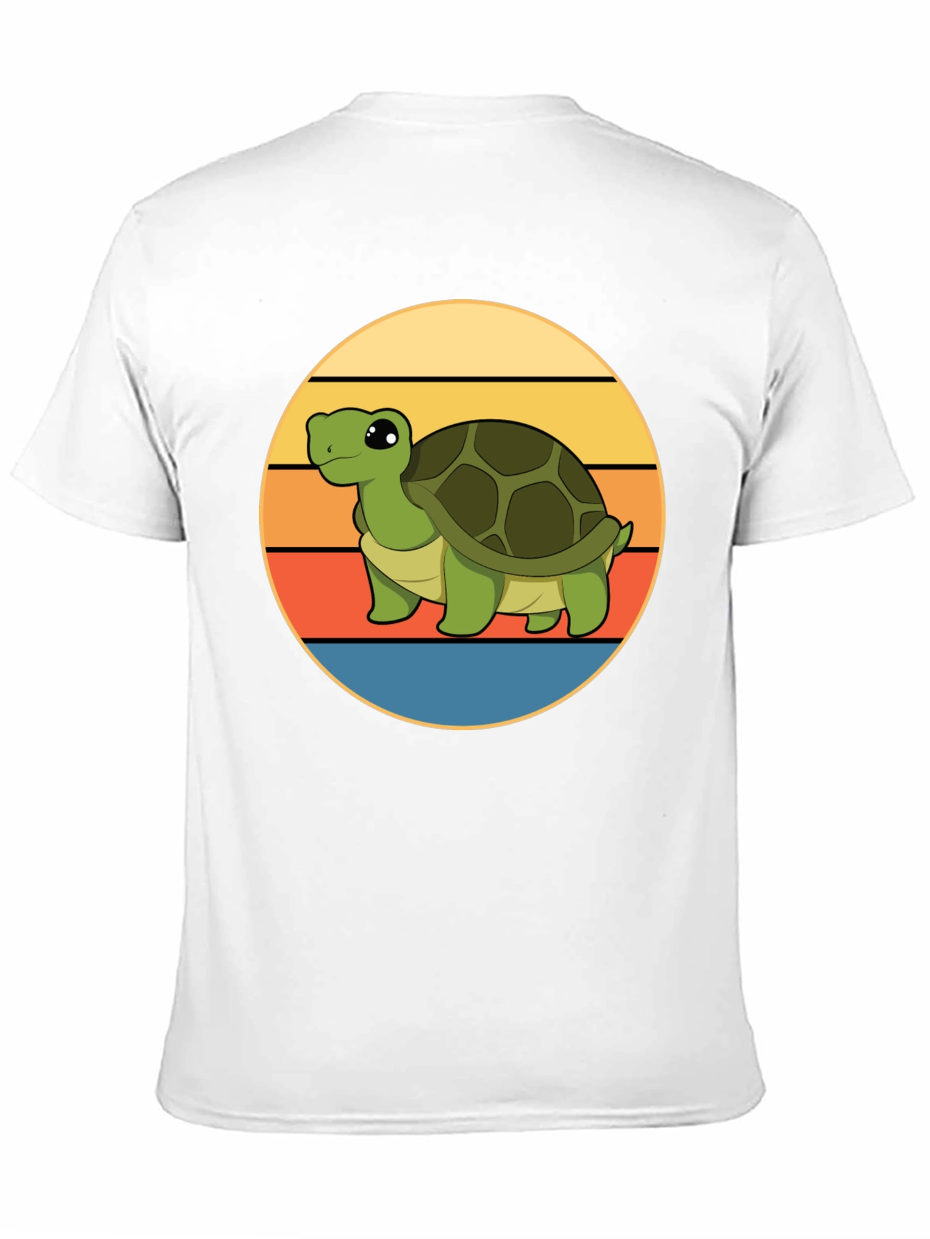 Cute Turtle Sunset Graphic T-Shirt