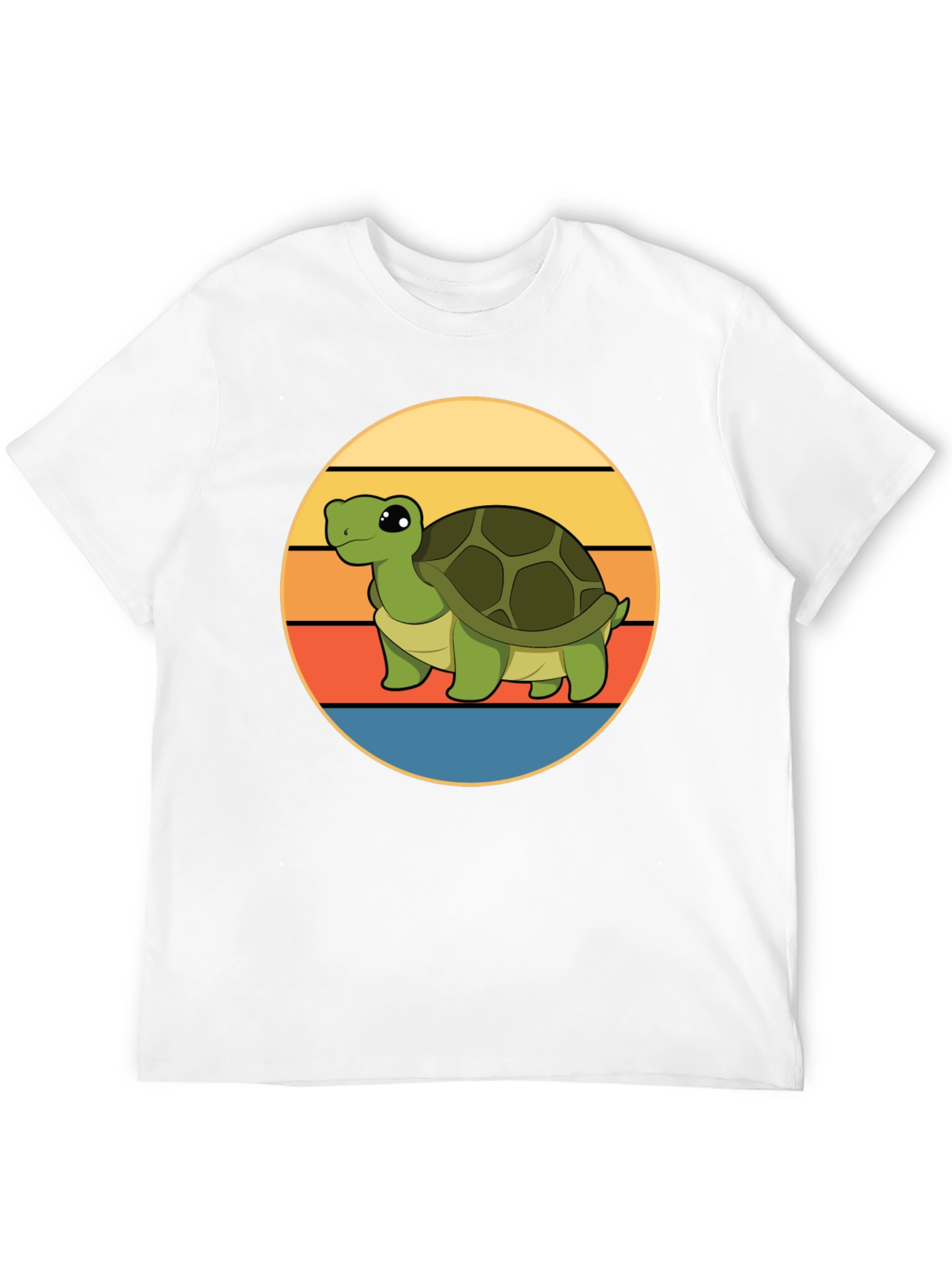 Cute Turtle Sunset Graphic T-Shirt