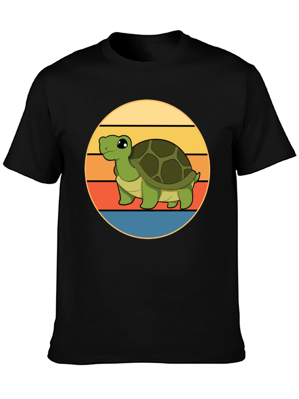 Cute Turtle Sunset Graphic T-Shirt