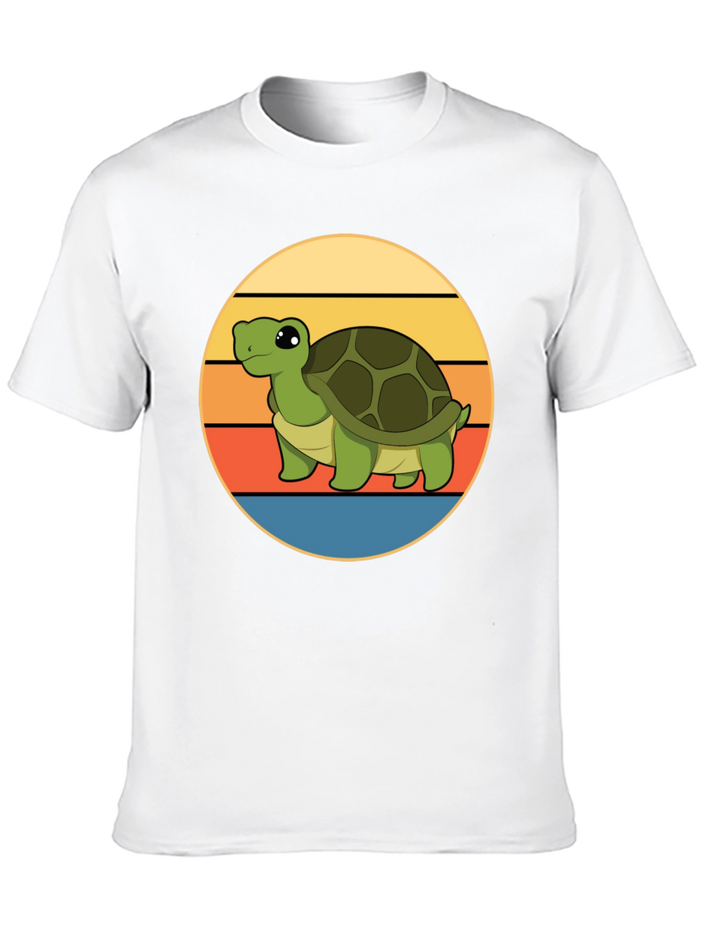 Cute Turtle Sunset Graphic T-Shirt
