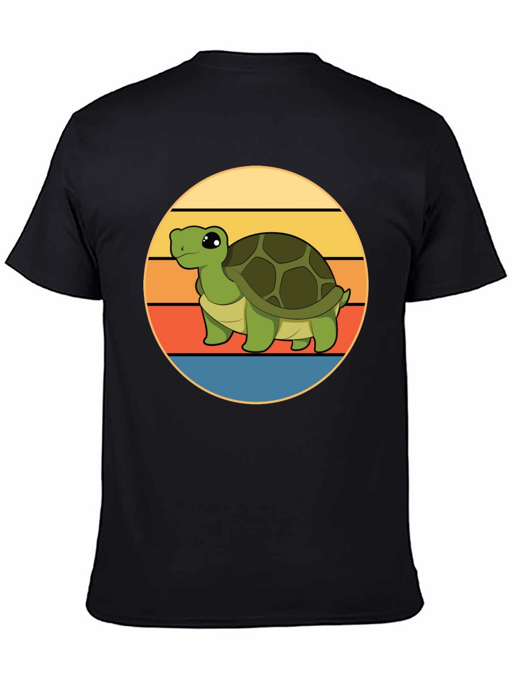 Cute Turtle Sunset Graphic T-Shirt