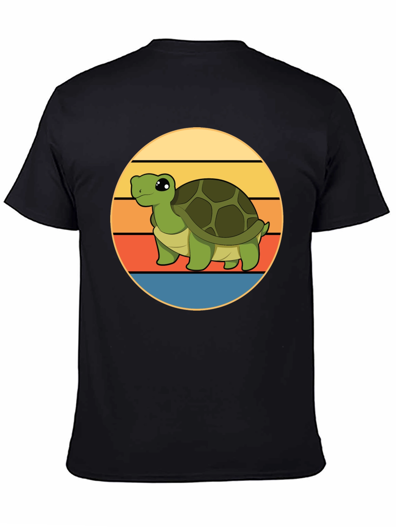 Cute Turtle Sunset Graphic T-Shirt