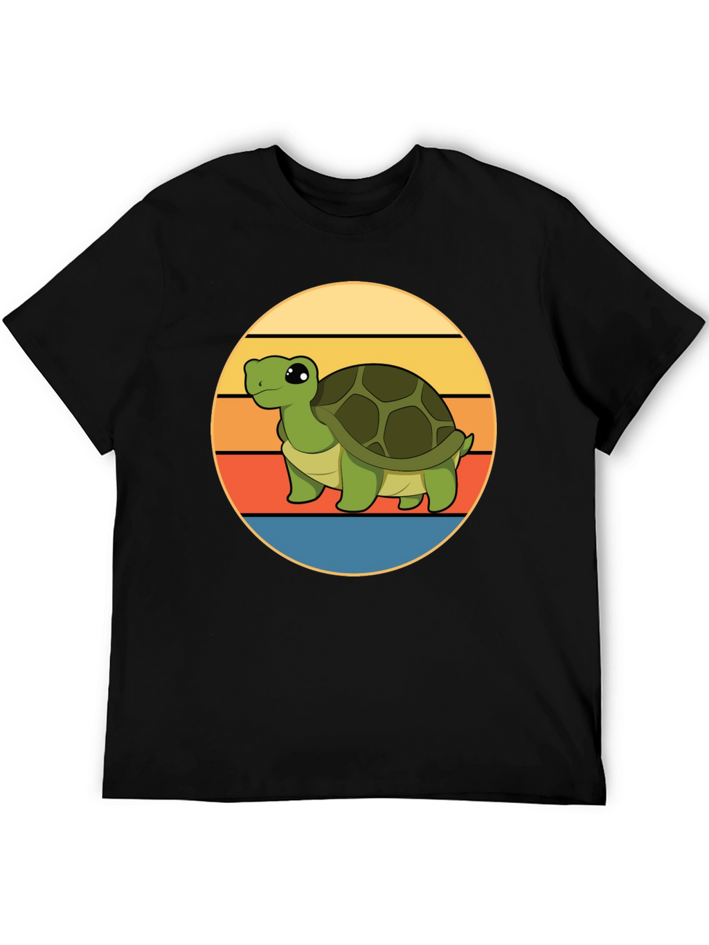 Cute Turtle Sunset Graphic T-Shirt