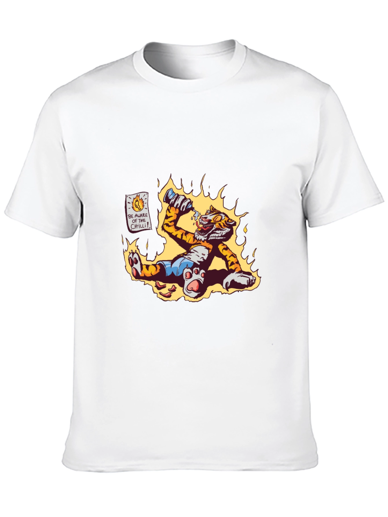 Fiery Tiger Graphic Tee - Beware the Chilli!
