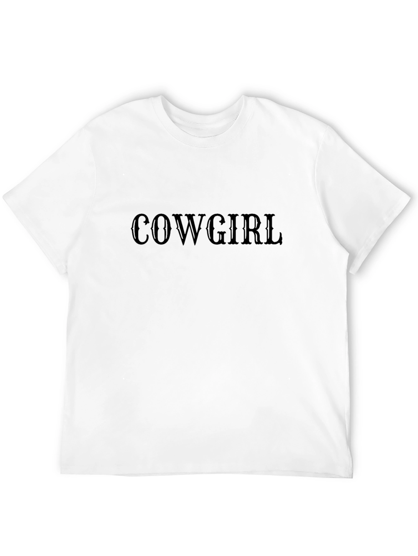 Cowgirl Graphic Tee - Classic Black Cotton T-Shirt