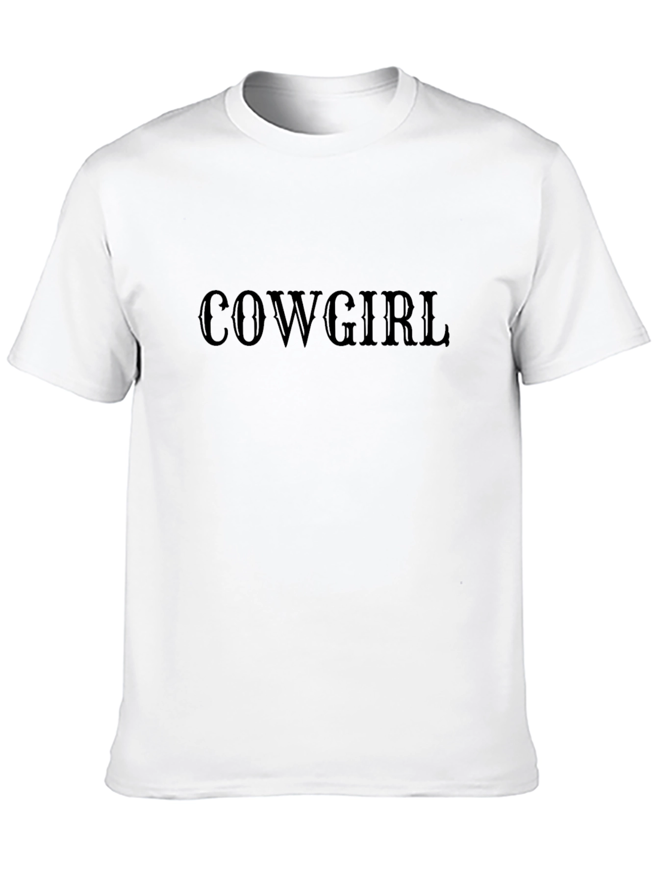 Cowgirl Graphic Tee - Classic Black Cotton T-Shirt
