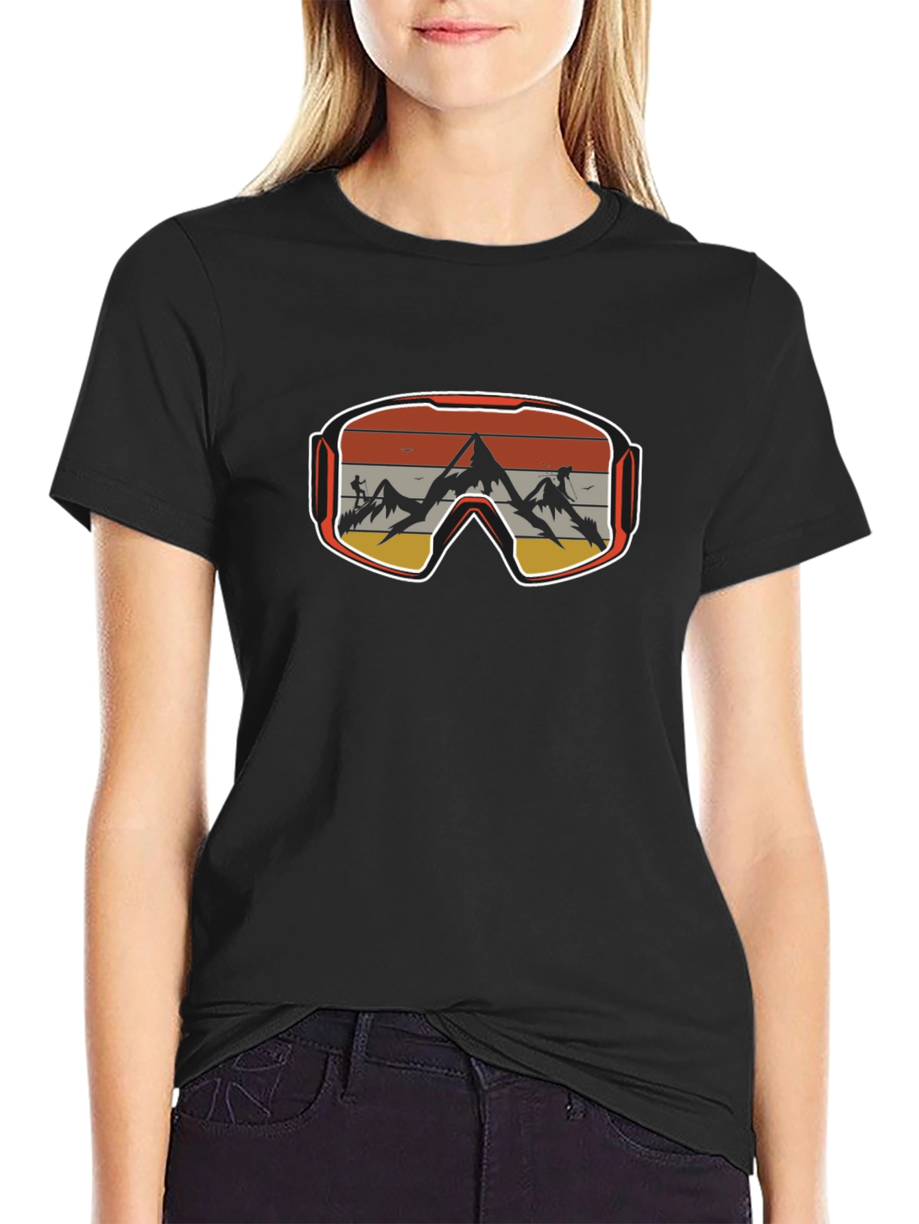 Retro Ski Goggles Graphic Tee - Adventure Ready
