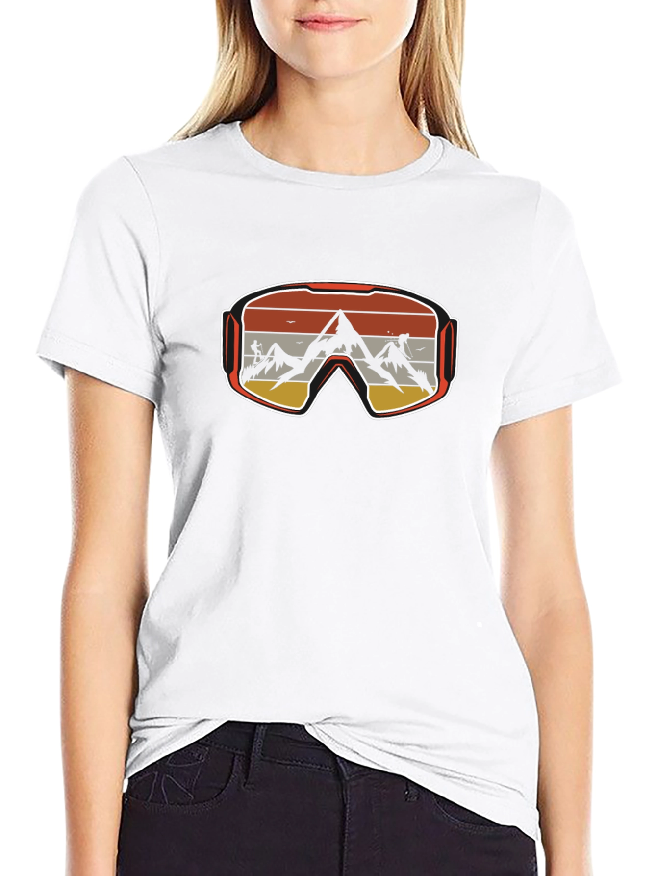 Retro Ski Goggles Graphic Tee - Adventure Ready