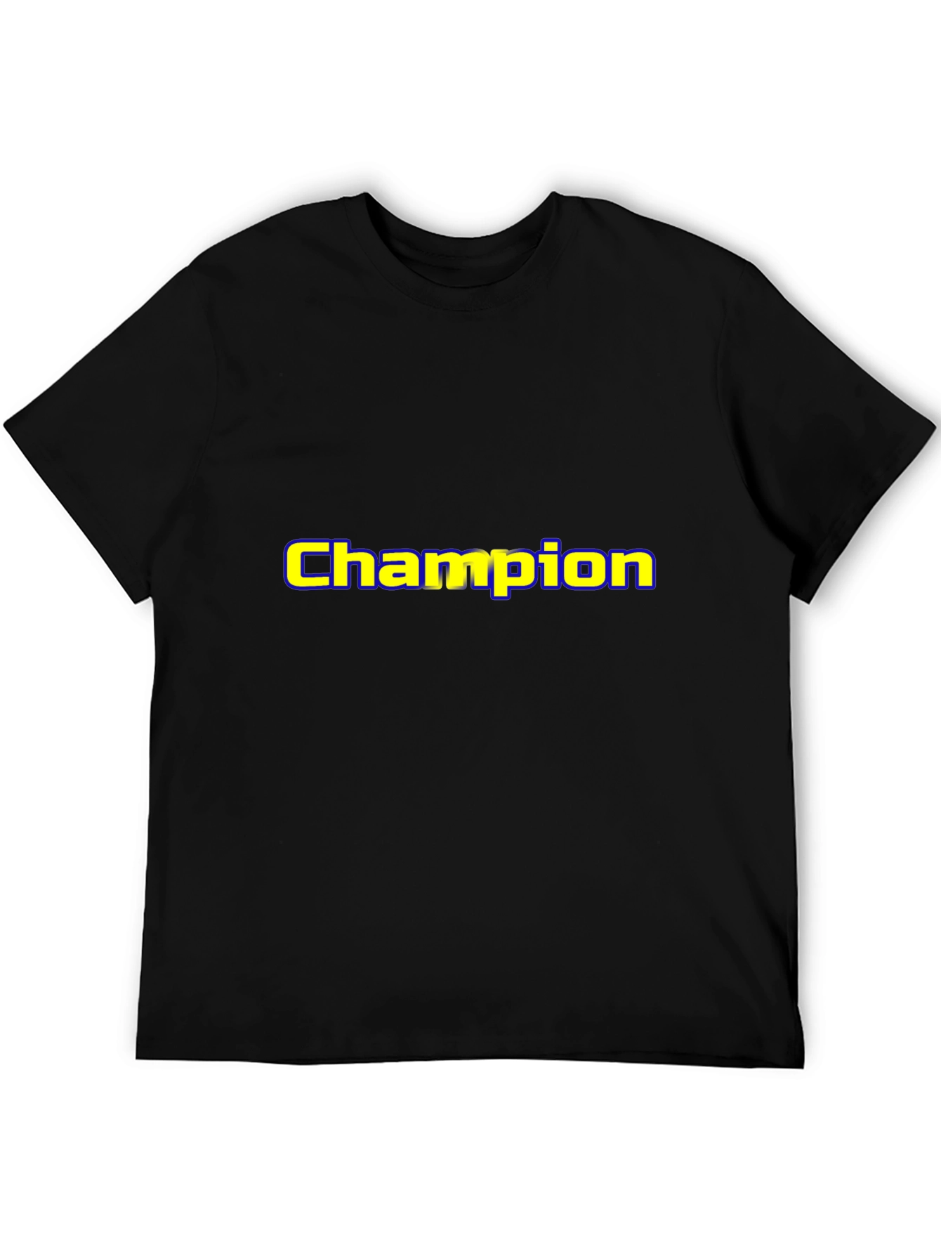 Champion Graphic Tee - Black Cotton Blend