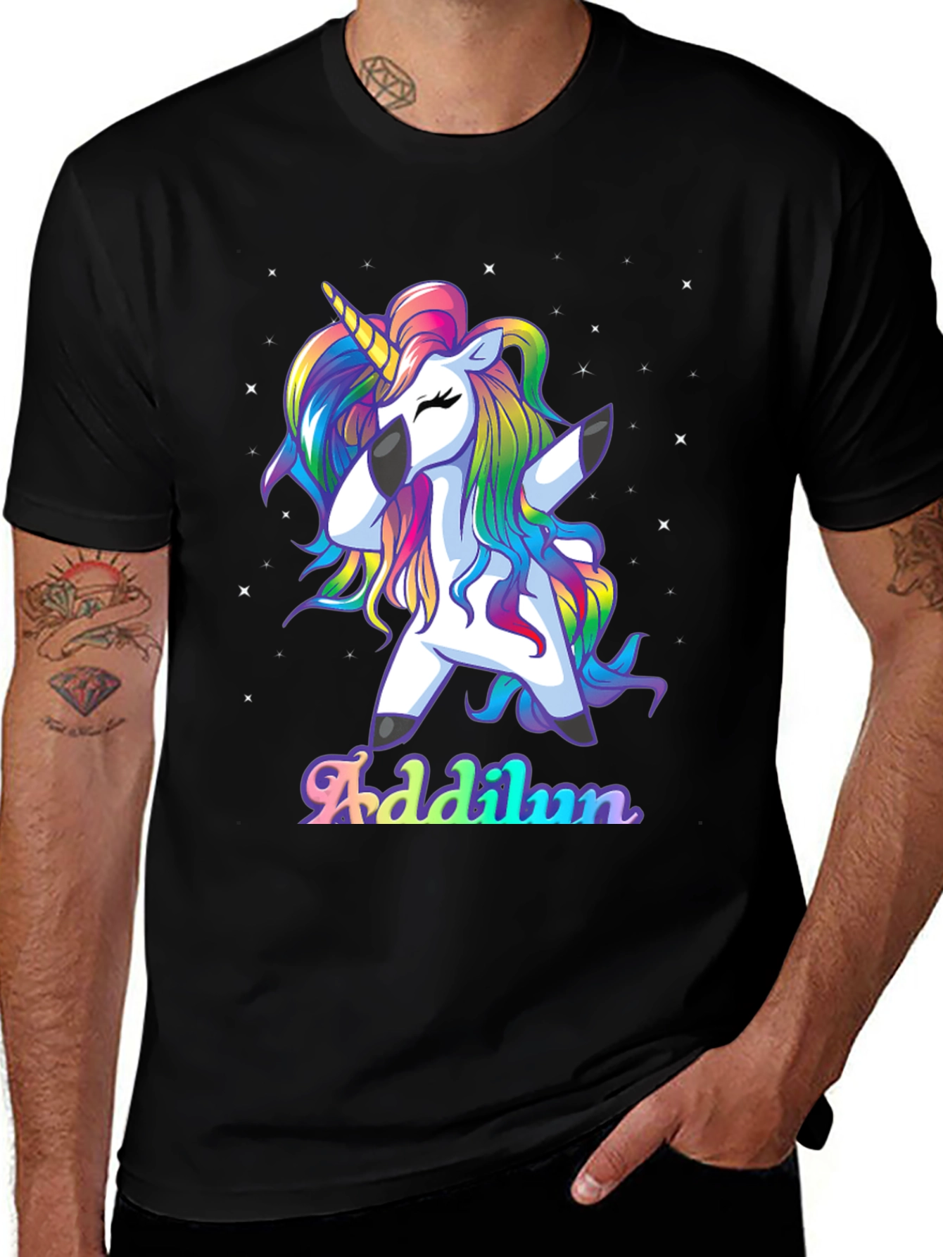 Dabbing Unicorn Rainbow Shirt - Personalized Gift