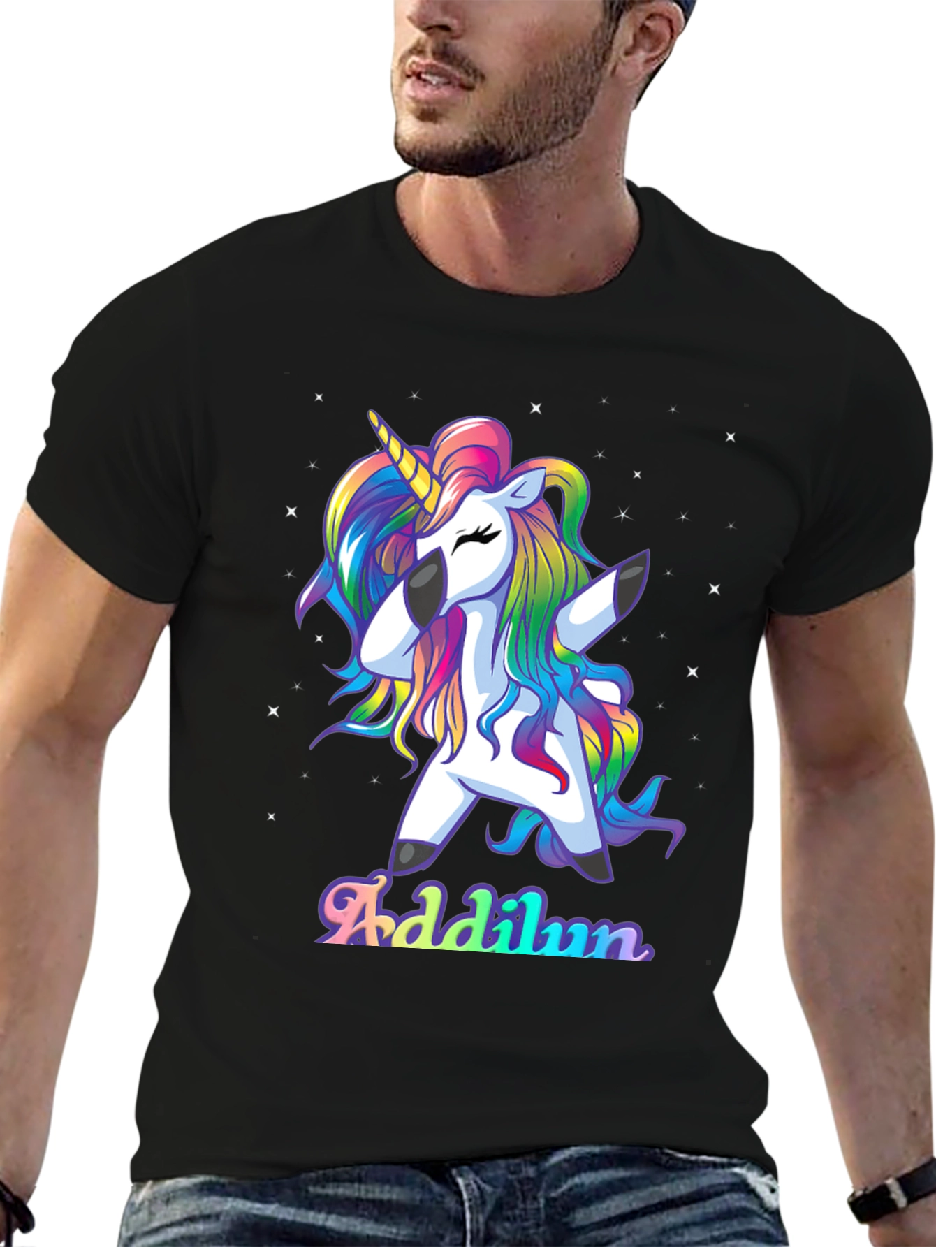 Dabbing Unicorn Rainbow Shirt - Personalized Gift