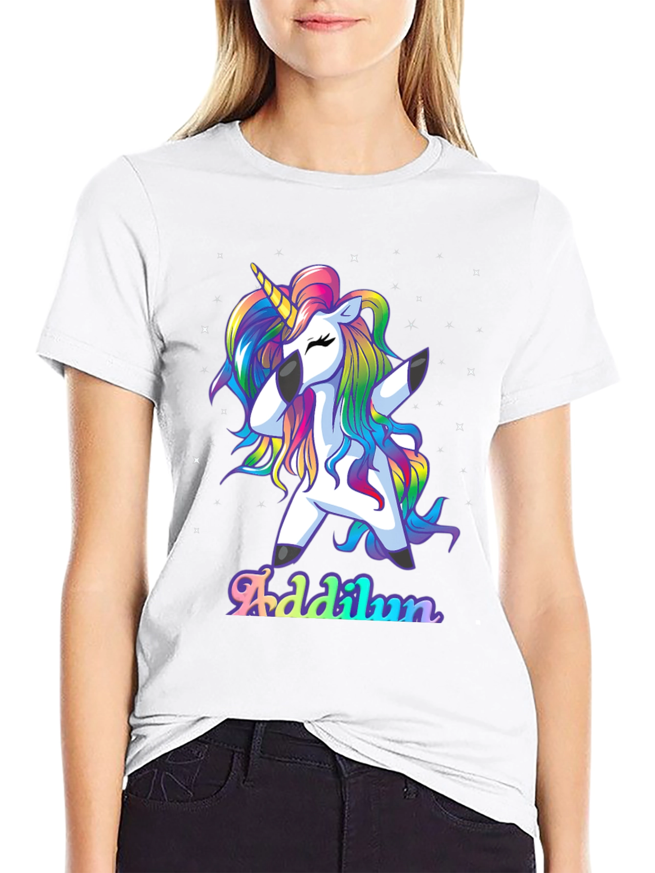 Dabbing Unicorn Rainbow Shirt - Personalized Gift