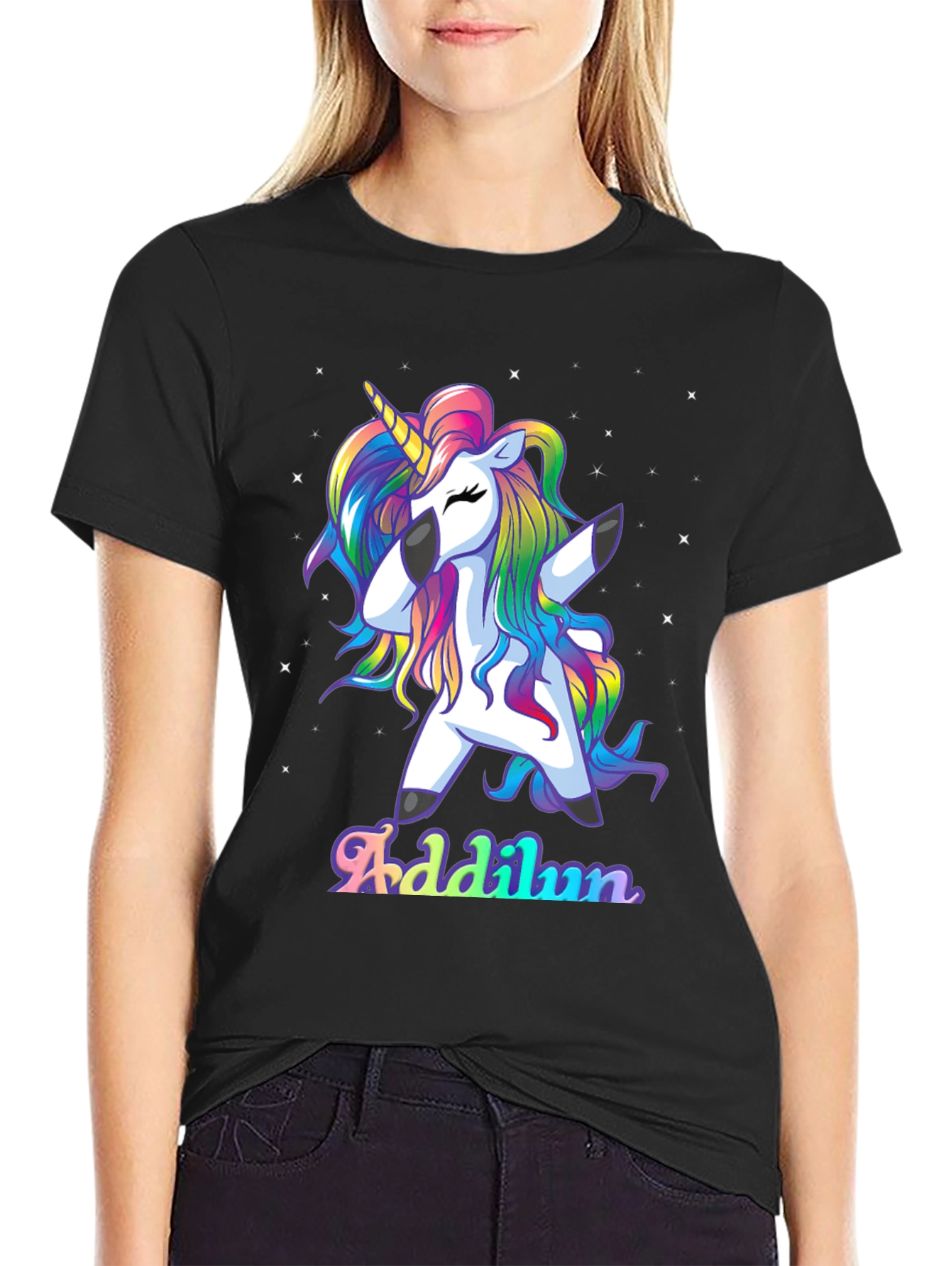 Dabbing Unicorn Rainbow Shirt - Personalized Gift