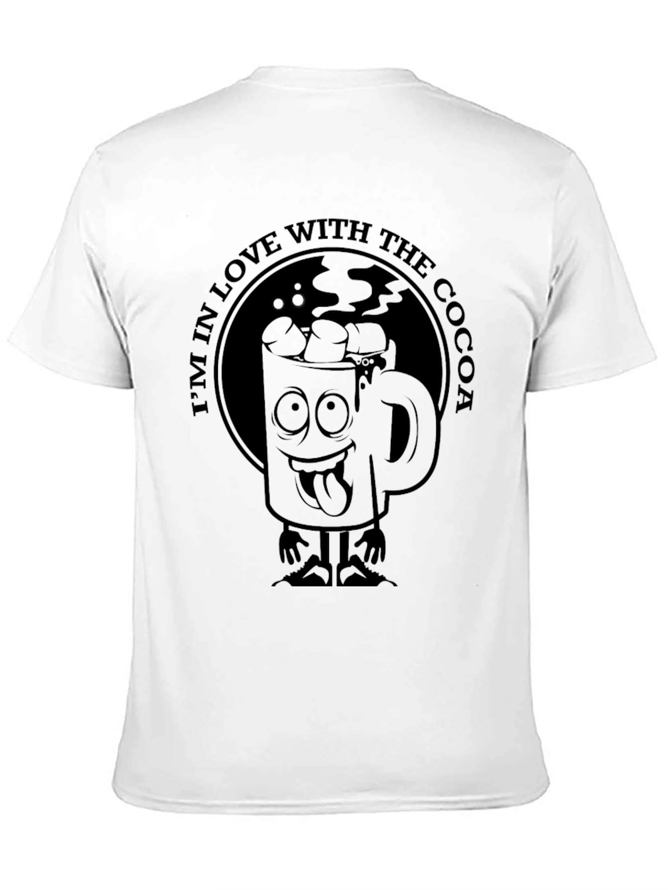 Cocoa Lovers Black T-Shirt - Cartoon Mug Graphic Tee