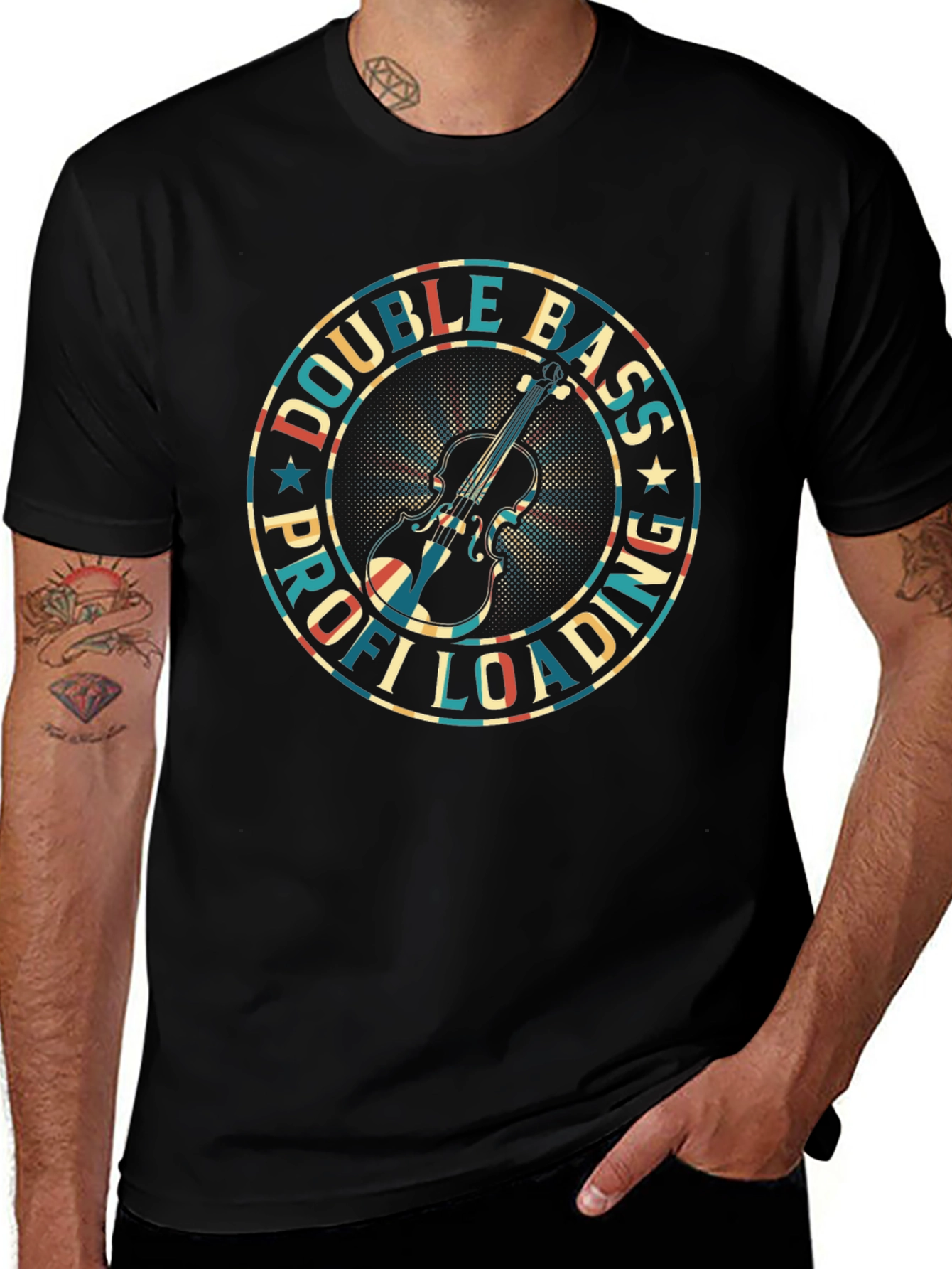 Double Bass Profi Loading T-Shirt - Musician Style