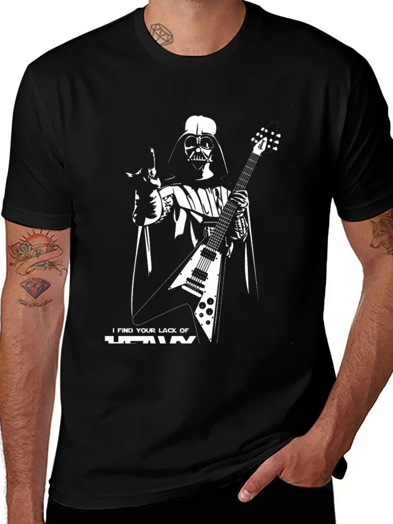 Darth Vader Guitar T-Shirt - I Find Your Lack of Heavy...