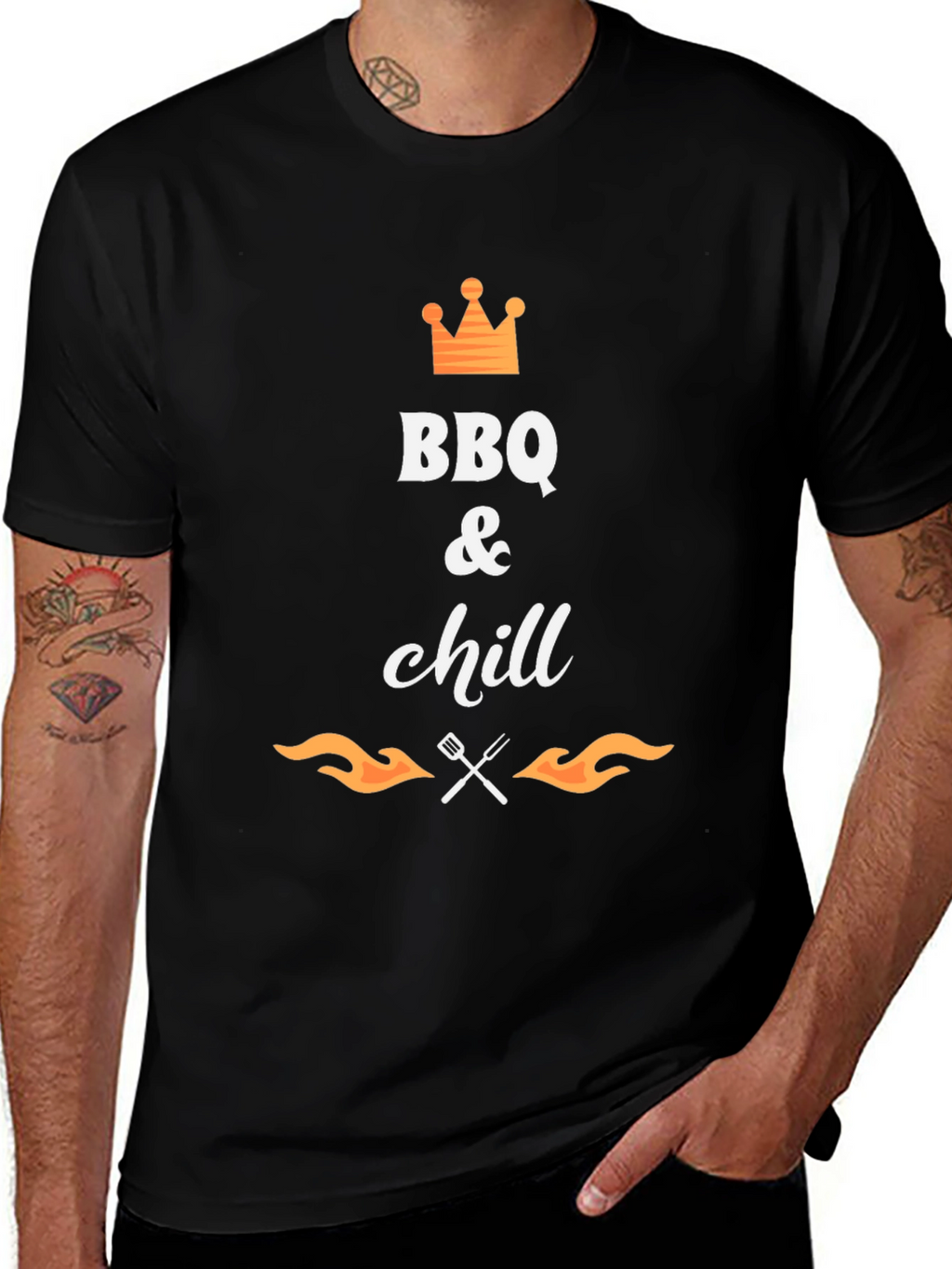 BBQ & Chill Black Graphic Tee