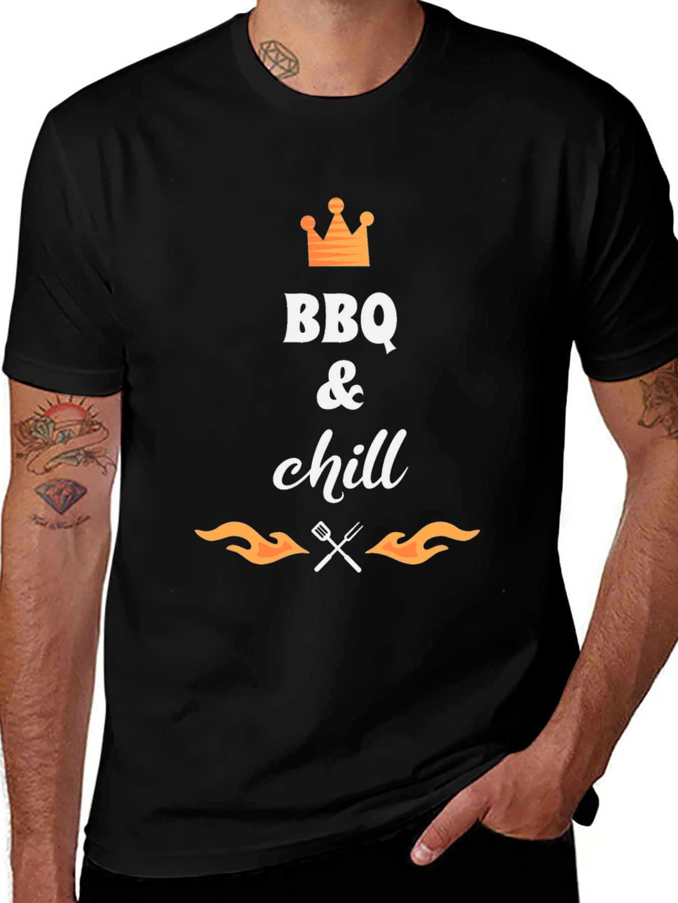 BBQ & Chill Black Graphic Tee