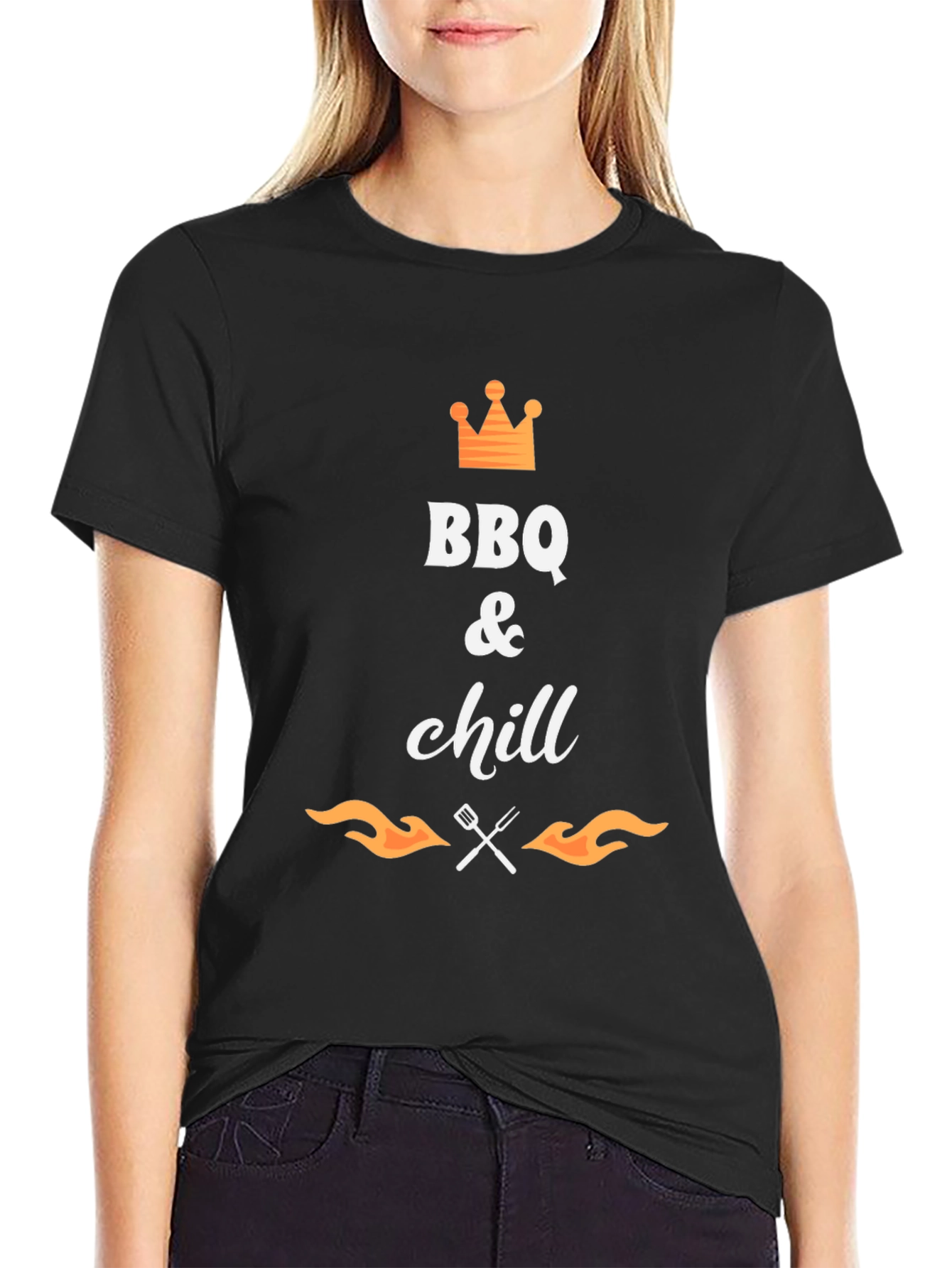 BBQ & Chill Black Graphic Tee