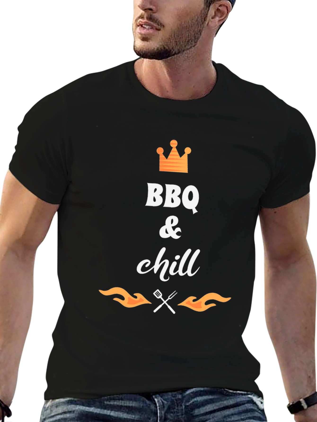 BBQ & Chill Black Graphic Tee