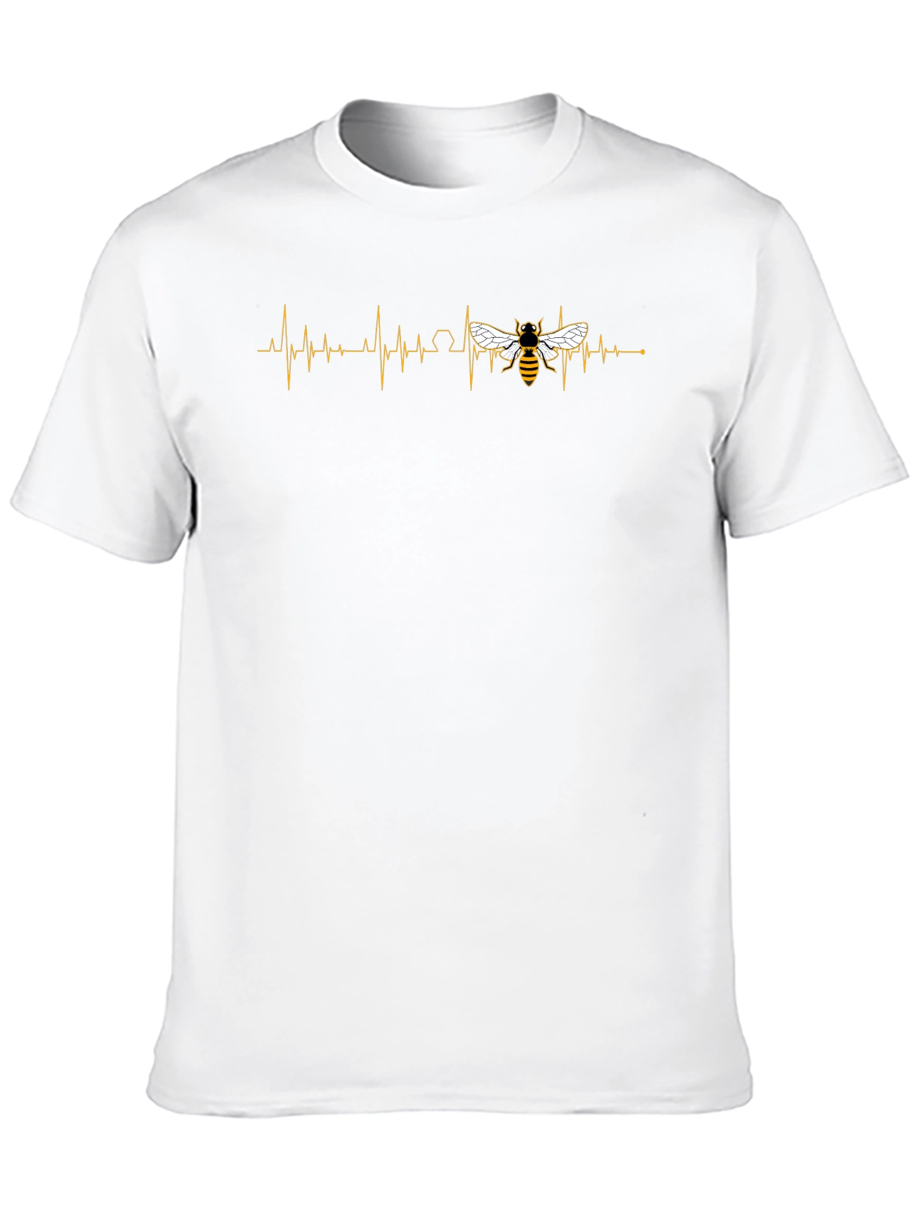Bee Heartbeat Graphic Tee - Stylish Comfort
