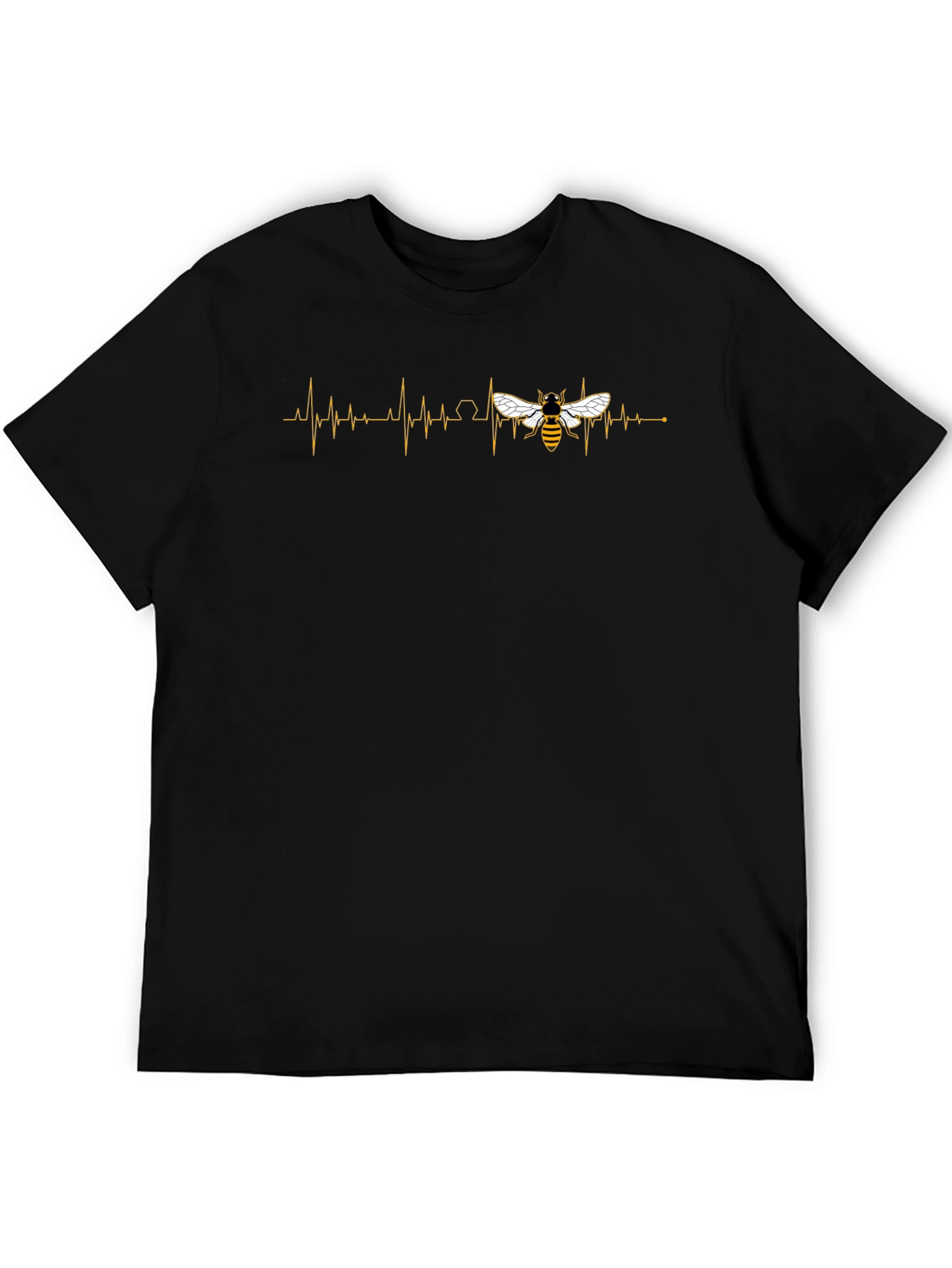 Bee Heartbeat Graphic Tee - Stylish Comfort