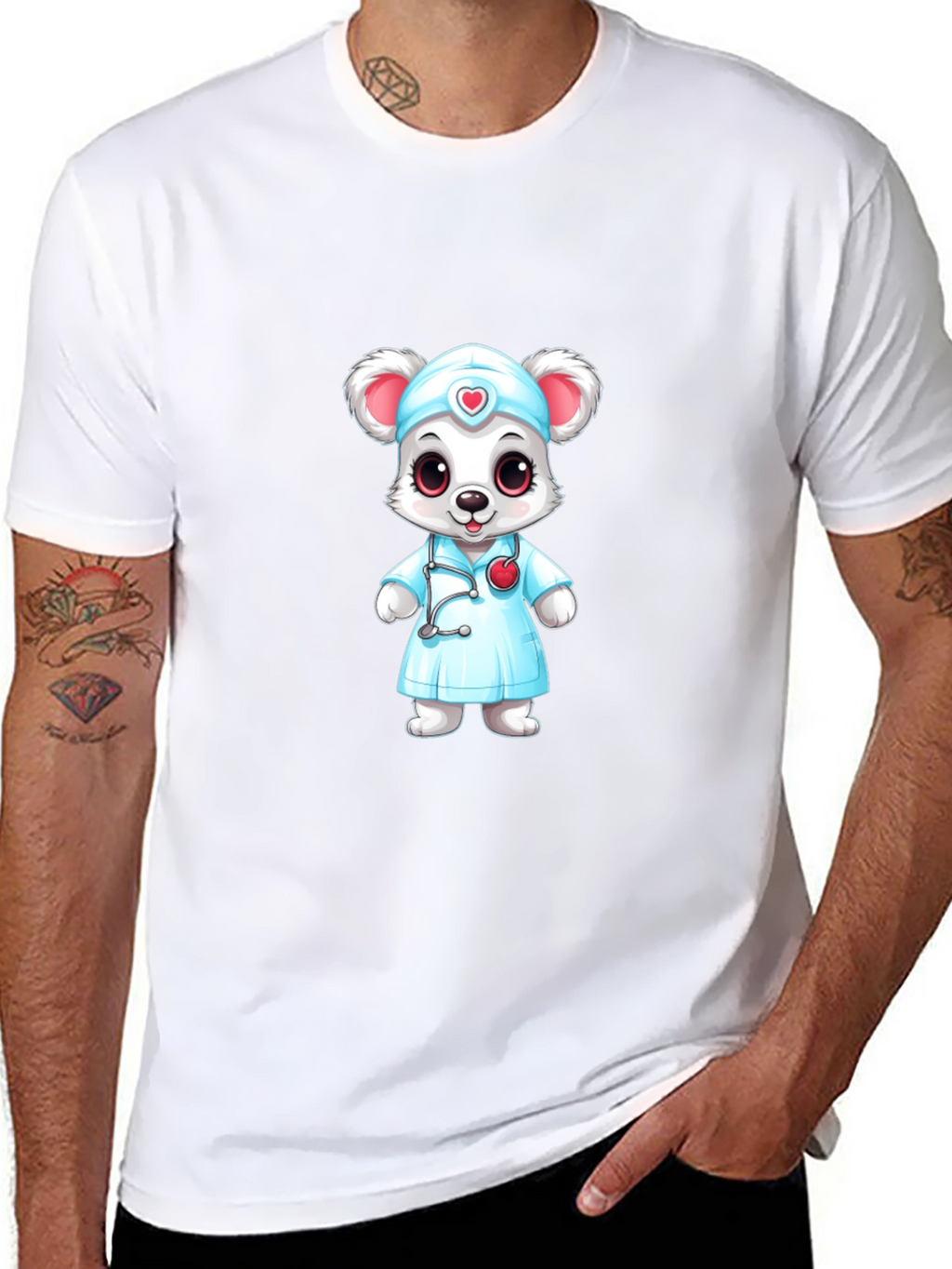 Cartoon Nurse Mouse T-Shirt