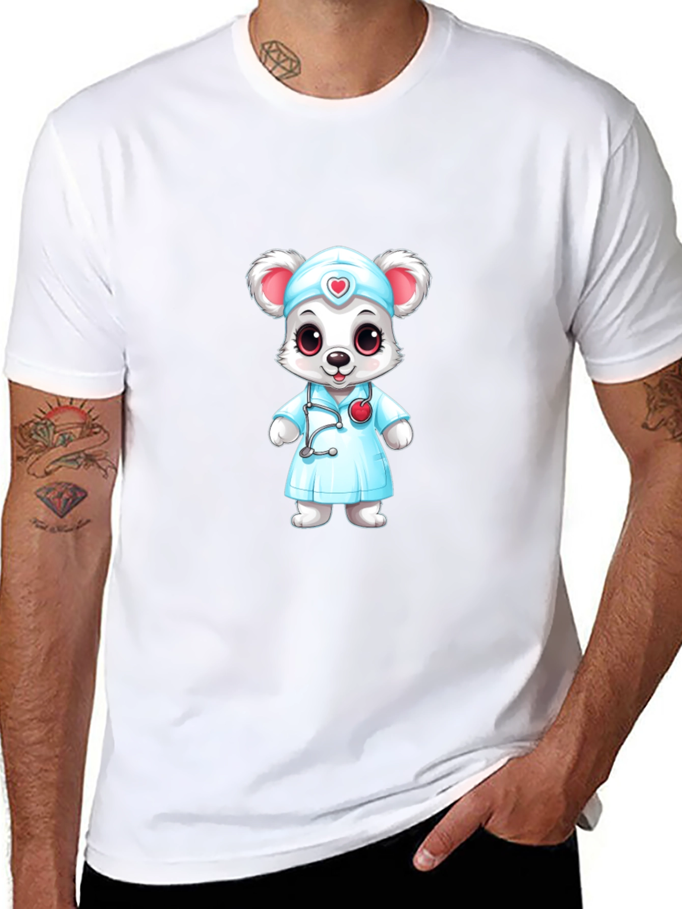 Cartoon Nurse Mouse T-Shirt