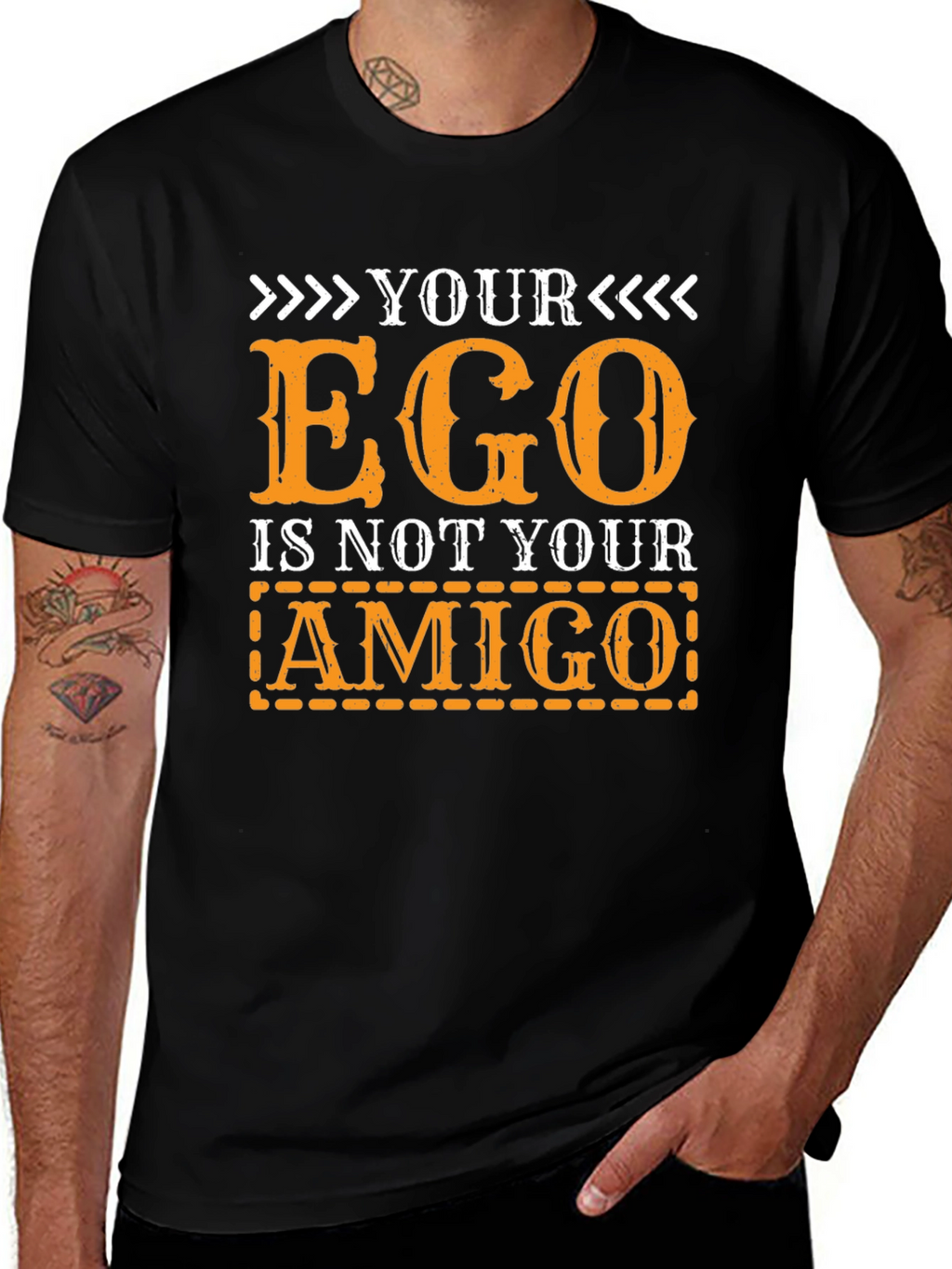 Ego Amigo Graphic T-Shirt - Black