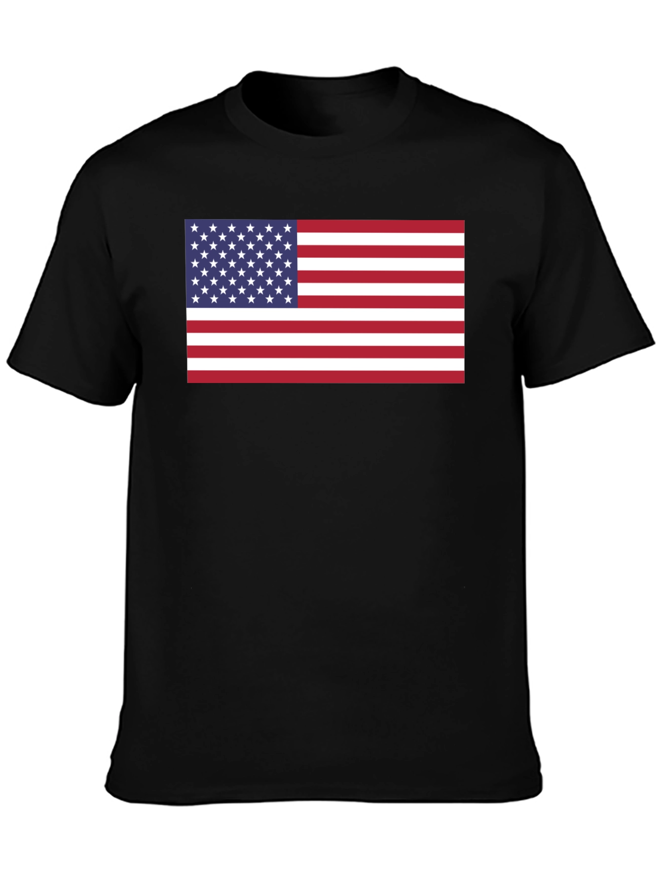 American Flag Graphic Black T-Shirt