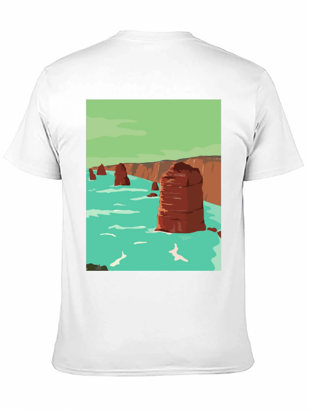 Coastal Cliffs Graphic Tee - Black