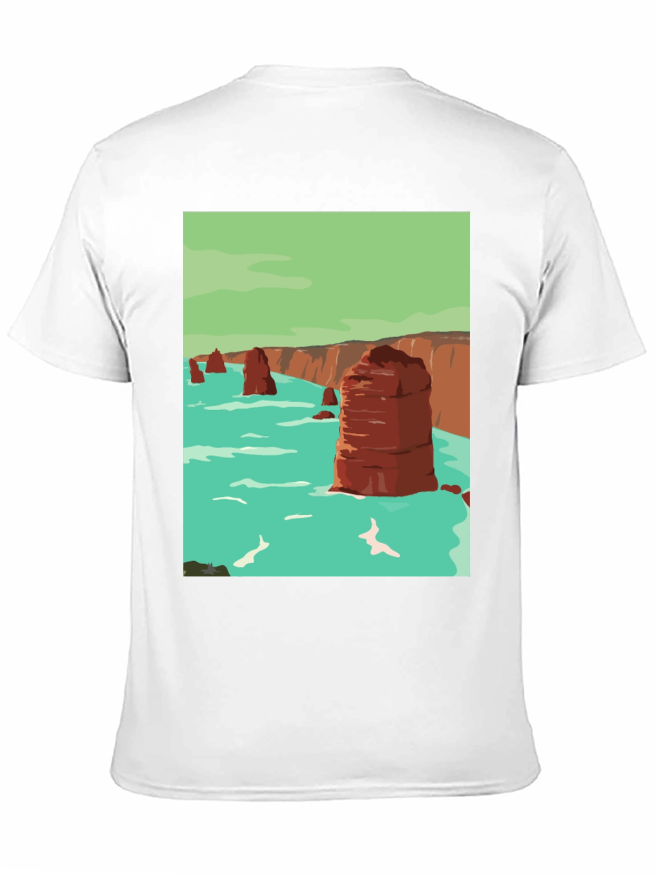 Coastal Cliffs Graphic Tee - Black