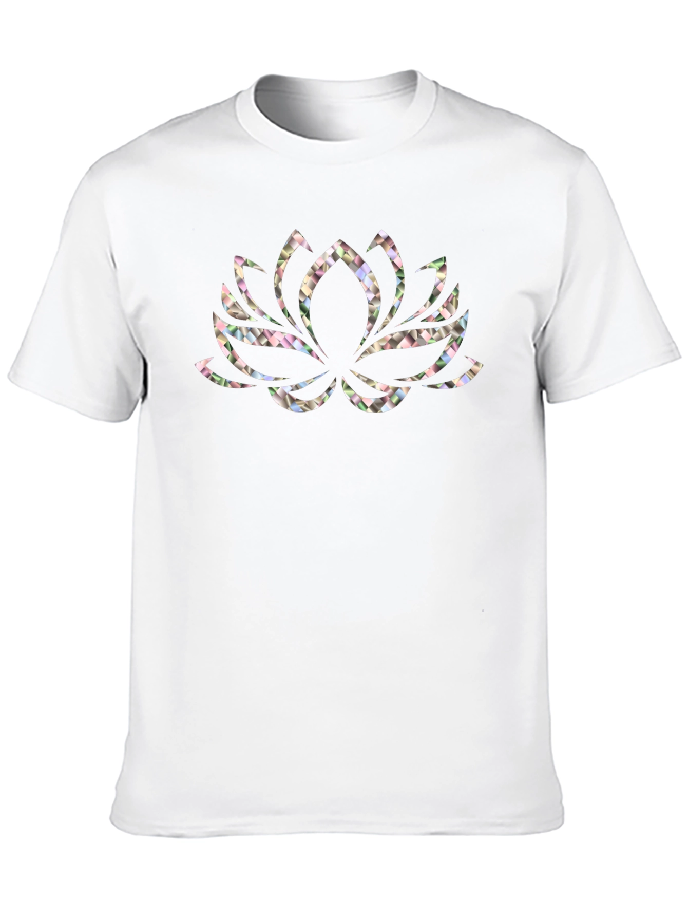Lotus Flower Graphic Black T-Shirt