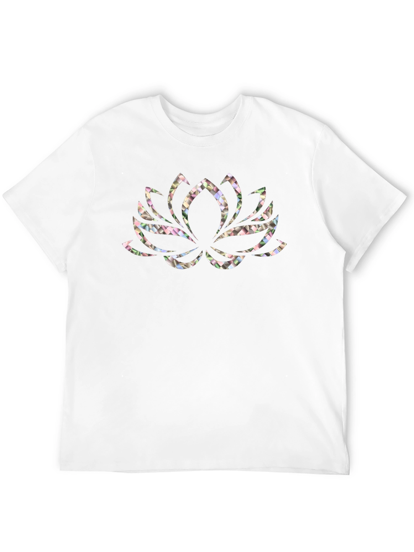 Lotus Flower Graphic Black T-Shirt