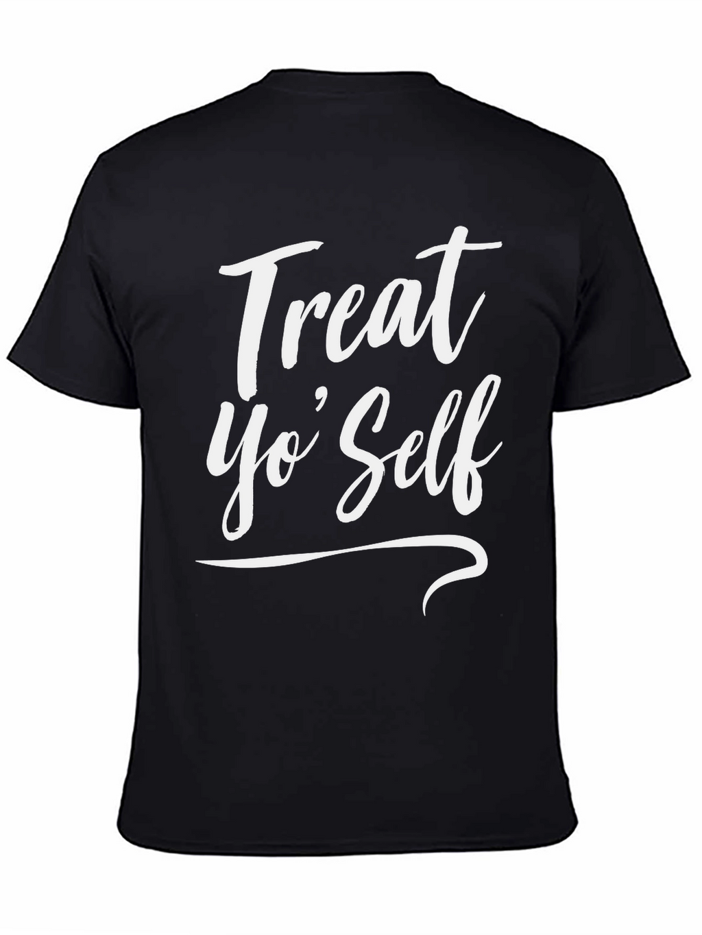Treat Yo Self Black Graphic Tee Shirt